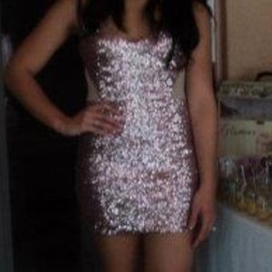 bebe sequin dress